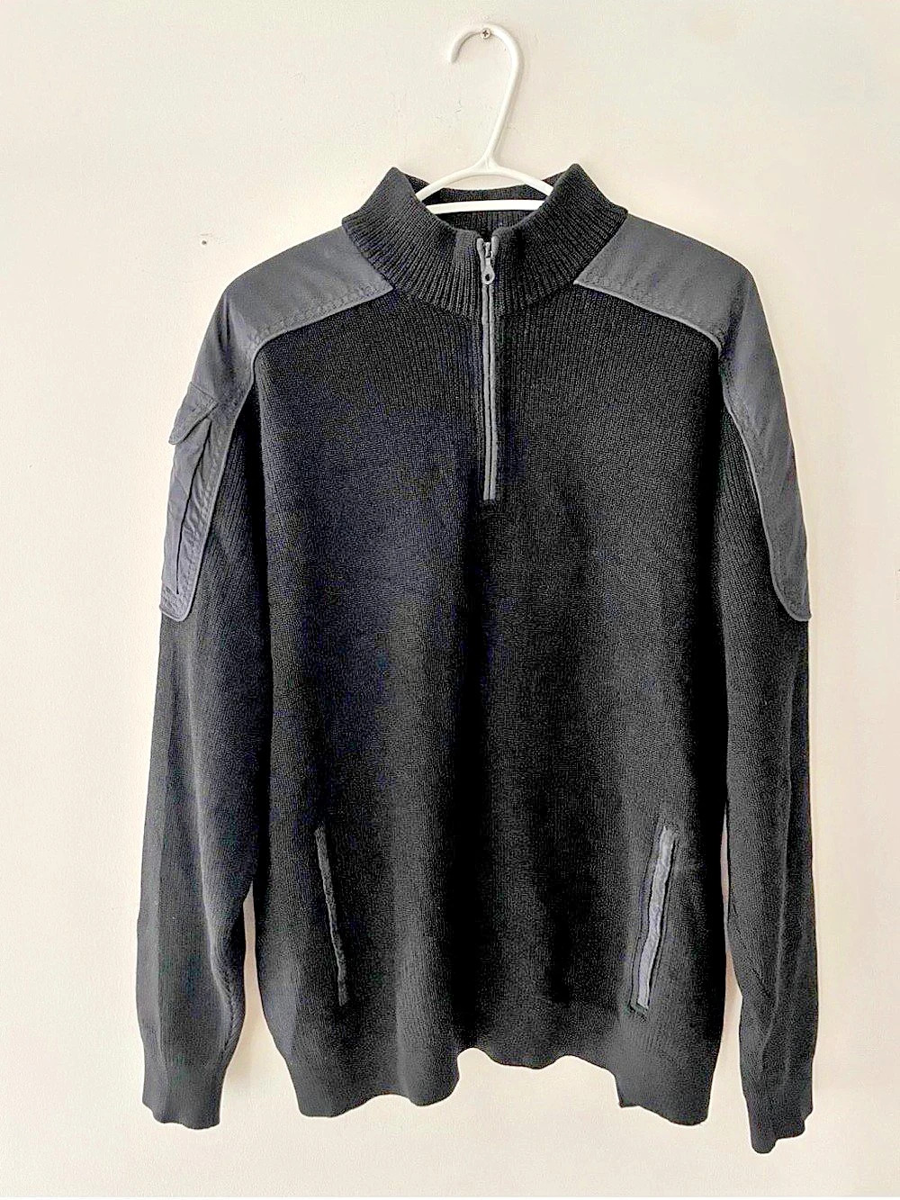 Paul & Shark Yachting Black Zip-Up Wool Sweater